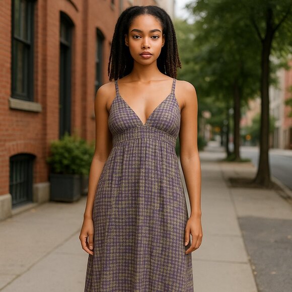 Lush Dresses & Skirts - LUSH Women's Lavender Gingham Dress SMALL